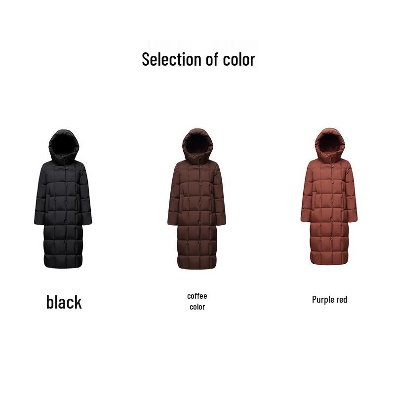 Yalu EW Women's Hooded Long Thickened Down Jacket