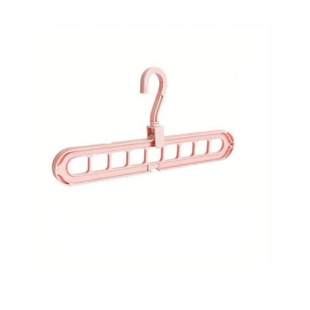 1pc - Nine hole multifunctional magic folding clothes hanger, convenient storage and space saving storage cabinet