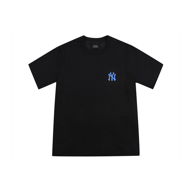 MLB Base Logo T Shirts Unisex Black Crew Neck Moderate Straight Fit 31TSIA131-50L M
