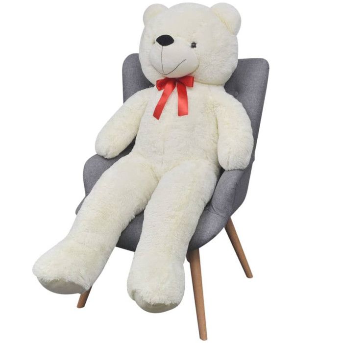 VidaXL Ours en peluche Blanc 242 cm 80148