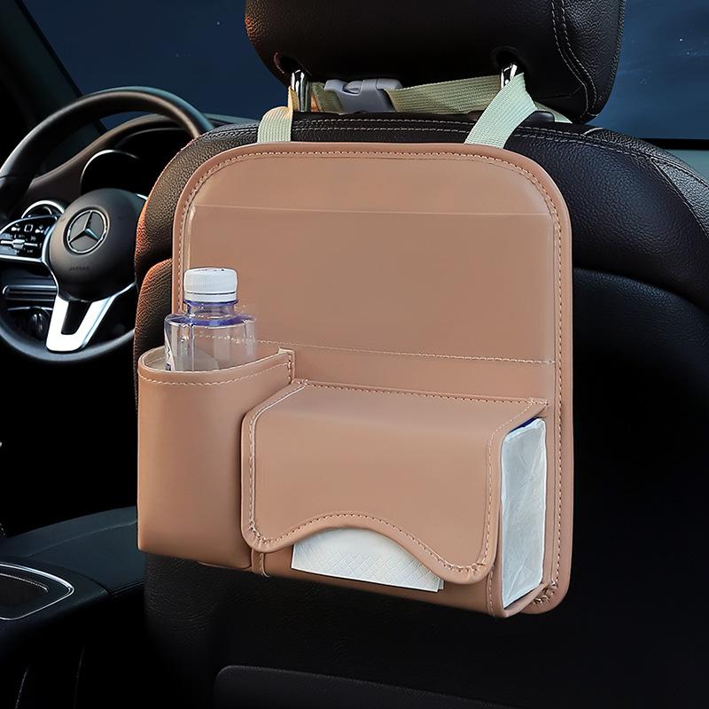 Car Seat Back Organizer Hanging Bag Multi-function Tissue Storage Box Holder Auto Backseat Cup Phone Pocket Interior Accessoire