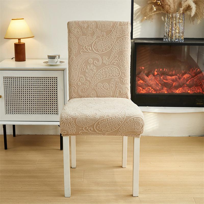 1Pc Nordic Style Jacquard Dining Chair Covers Elastic Durable All-inclusive Chairs Protector Slipcover for Living Room Banquet