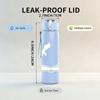 1PC Book White Dragon Silhouette 750ml Color Plastic Sports Water Bottle Leakproof Flip Straw Lid Suitable for Sports Office Home Use