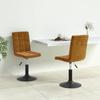 Day and Night - Day and Night Swivel Dining Chairs 2 Units Brown Velvet
