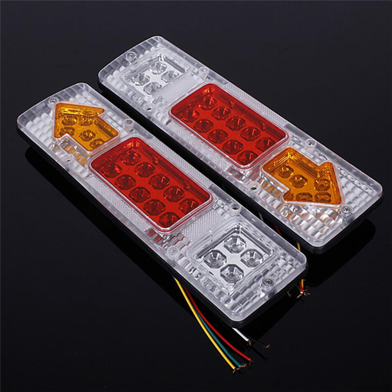 12V Led Rear Tail Stop Reverse Indicator Light Truck Trailer Caravan Van Lamp