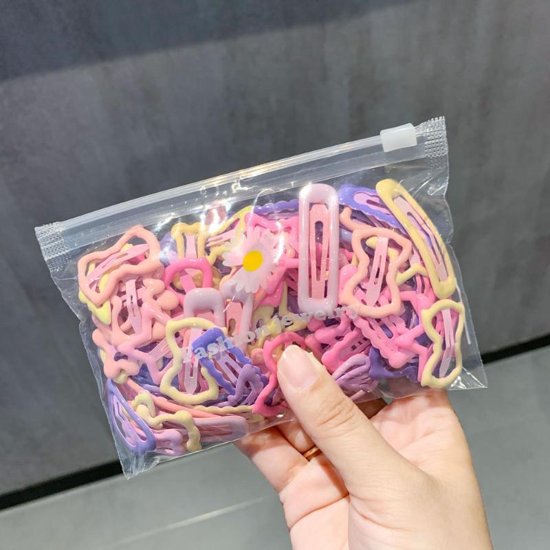 Star Hair Clips Y2K Sweet Dopamine Candy Shade Hollow Barrettes 9 Pack No-damage Hair Accessories for Prom Wear