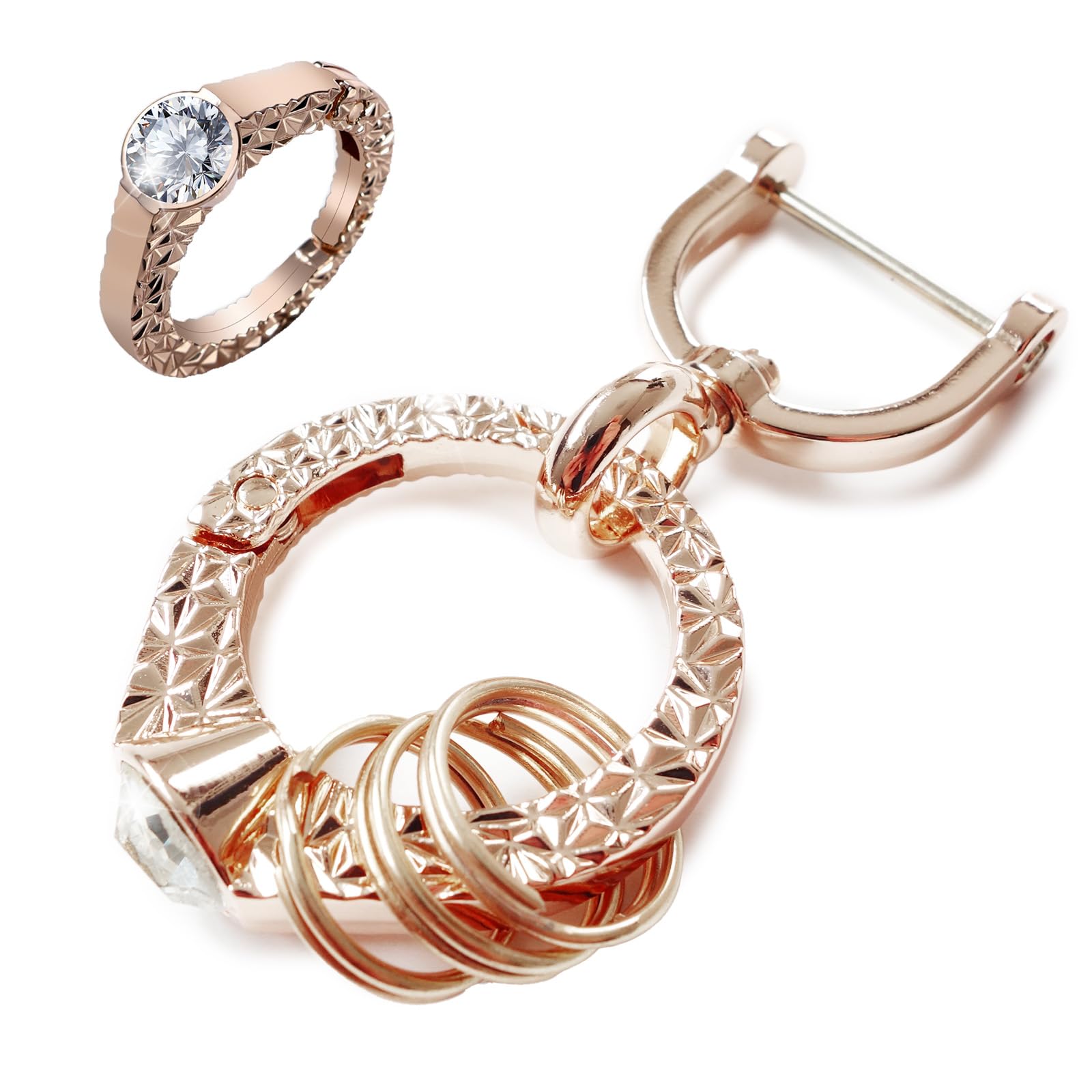 

MKMC Sparkling Hawaiian Jewelry Design Key Fits and Bicycle Keys Women s Ring, Car, Home, (Gold) [Product Code]