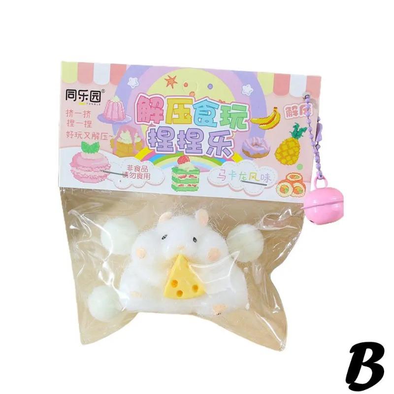 Cartoon Mouse Cute Hamster Waffles Paws Squeeze Toy Silicone Decompression Stress Relief Toy For Kids Gift Toys