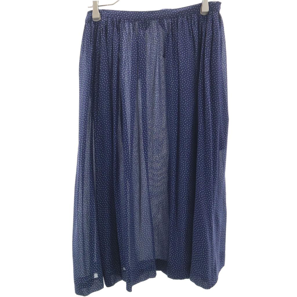 COMME des GARCONS 90s Old Pin Dot Pattern Mimole Length Wrap Skirt Navy Women Used