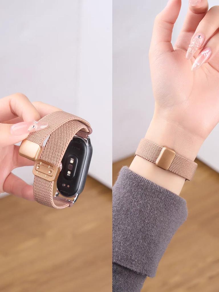New Magnetic Spring Nylon Loop Strap for Xiaomi Band 11 10 9 8 Watch New Design NFC Accessories