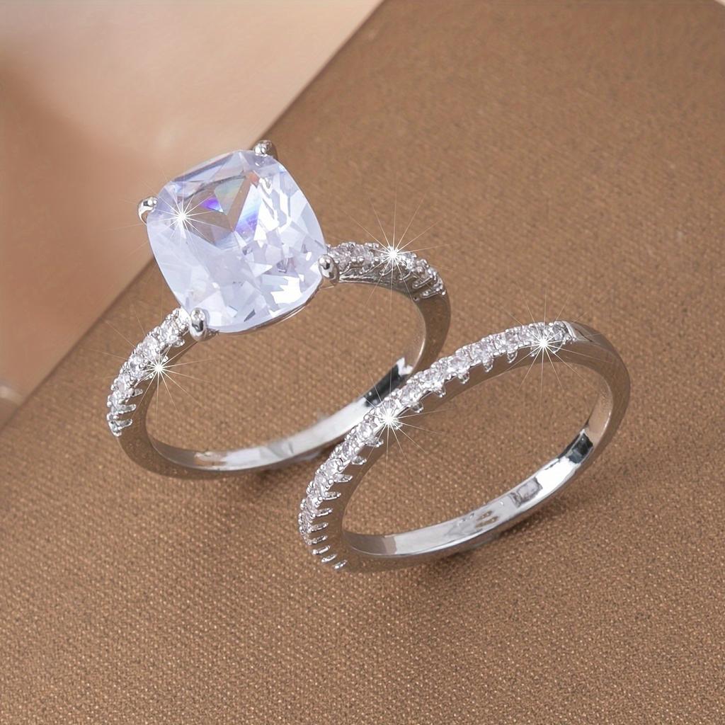 Exquisite and fashionable women's simple temperament multifunctional ring, personalized and creative high-end couple engagement set