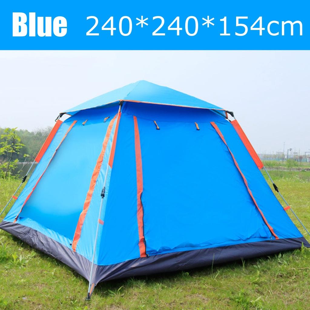 6-7 People Foldable Quick Setup Family Tent Large Tent Folding Tents Two Layer Backpack Tents Sunshade Outdoor Camping Tent