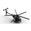 XMBRICDIYY MH-6 Little Bird Helicopter Model Kit, 595 Piece Military Airplane Building Block Assembly MOC Set, MOC-88275