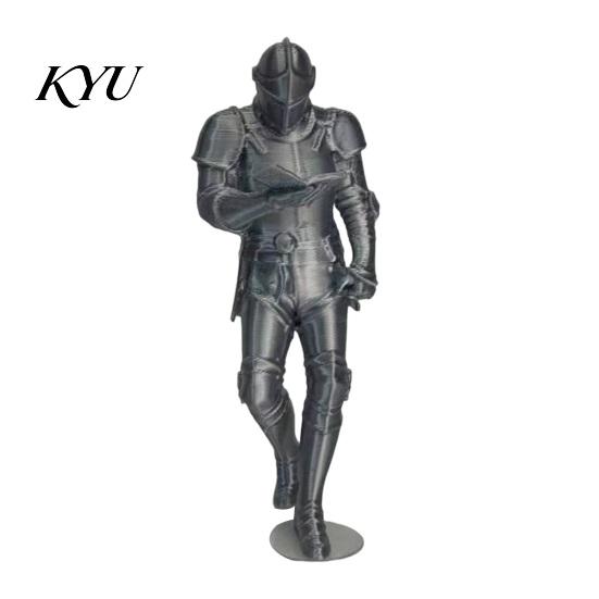 Medieval Knight Statue Bookshelf Decor, Armored Statue, Unique Gothic Library Figurine for Small Metallic Sculpture Book Lovers, Fantasy Home & Office