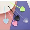 100pcs Heart-shaped Disposable Spoons Independently Packaged Dessert Ice Cream Jelly Pudding Spoon Food Grade Plastic Tableware
