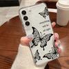 Hollowed Out Butterfly Pattern Phone Case For Samsung Galaxy S26 S25 S24 S23 Ultra S22 Plus S24 S21 FE S25 Edge Clear Soft Cover