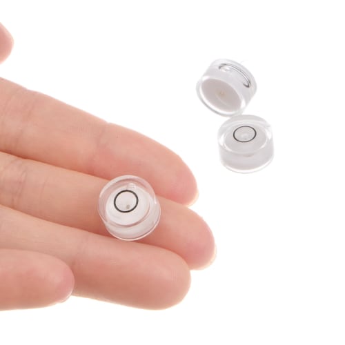 Kozelo 3-Pack Small Round Bubble Levels, 12mm Diameter, 6mm Thick, Mini Round RV Leveling Tool for Travel Trailer Turntable Camera, White