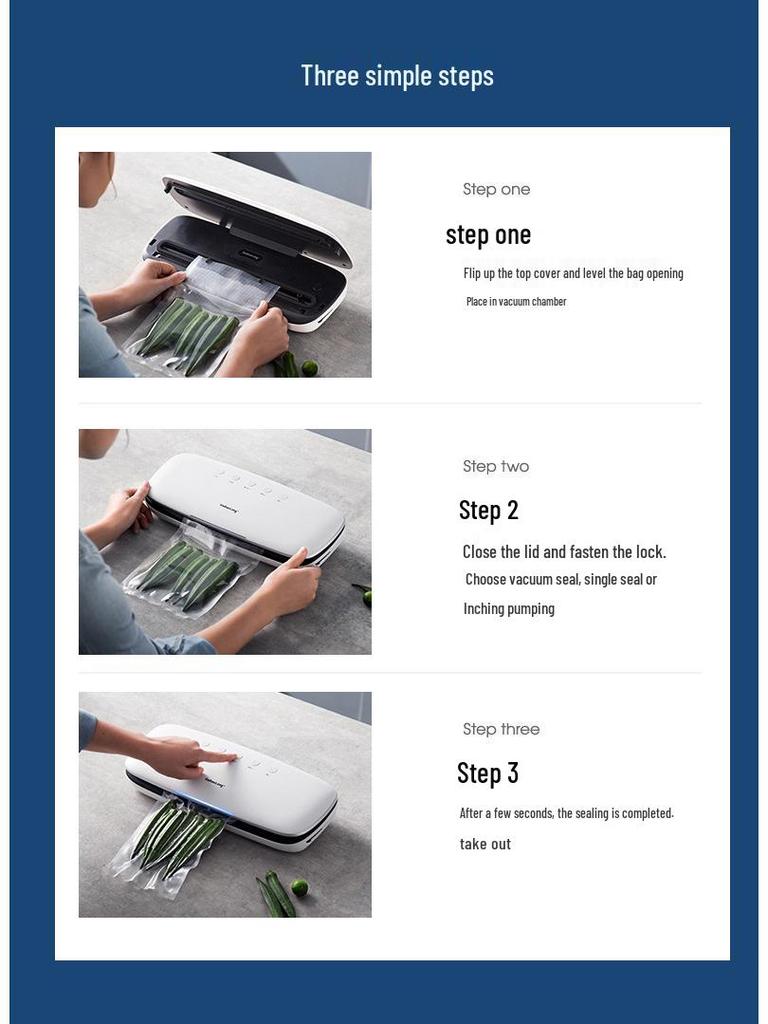 Automatic Vacuum Sealer for Food Preservation - All-in-One Household Machine