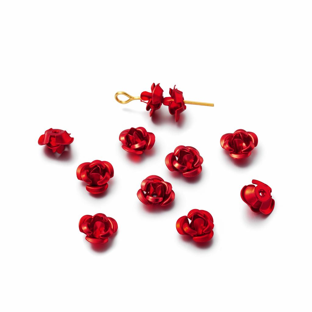 30/50pcs 7/9/11 mm Aluminum Flower Spacer Beads Colorful Loose Bead for Bracelet Earrings Jewelry Making Accessories