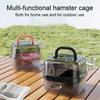 Hamster Cage with Transparent Upper Cover Matte Bottom Design Dual Use Indoor Outdoor Cooling Feature Pet House