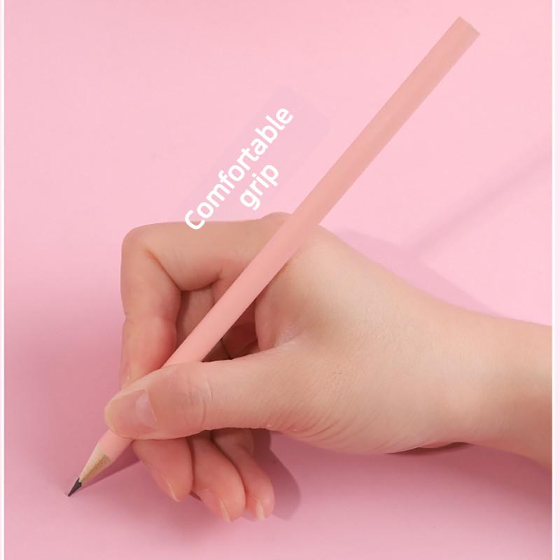 12-Piece Set of Gradient-Colored Pencils In a Box: Natural Wood Finish, Eco-Friendly, Pastel “Macaron” Colors