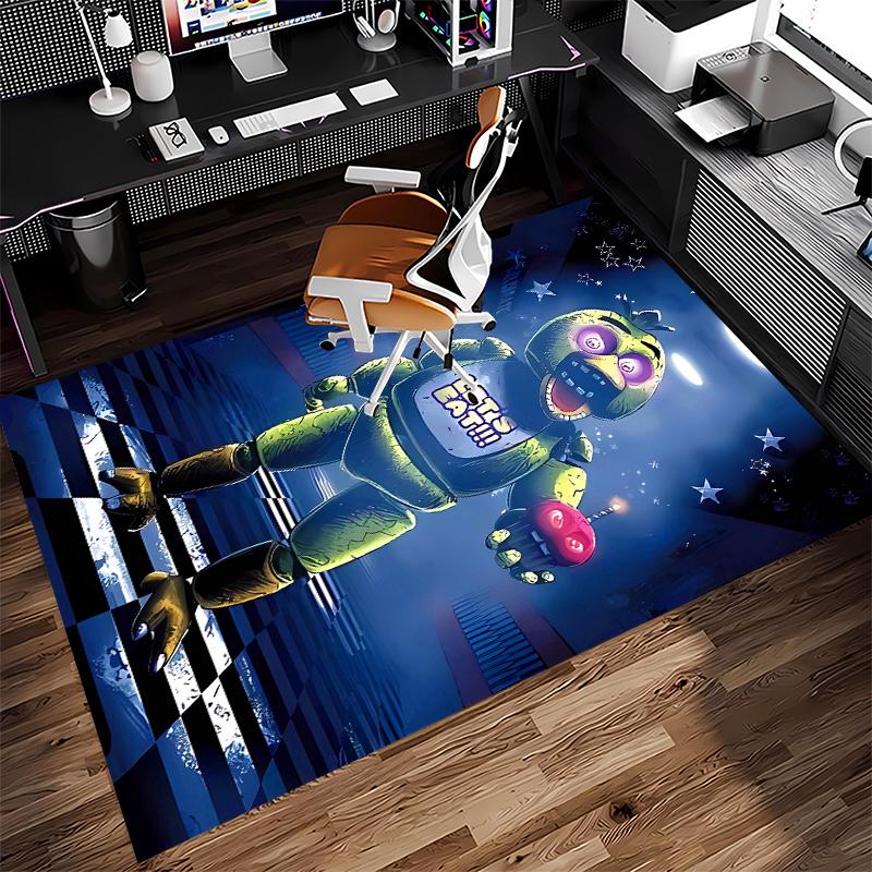 1pc Five Nights at Freddy's3 Print Area Rug - Soft, Washable Non-Slip Indoor Mat for Office Chairs, Living Room, Home Office Decorative Rug
