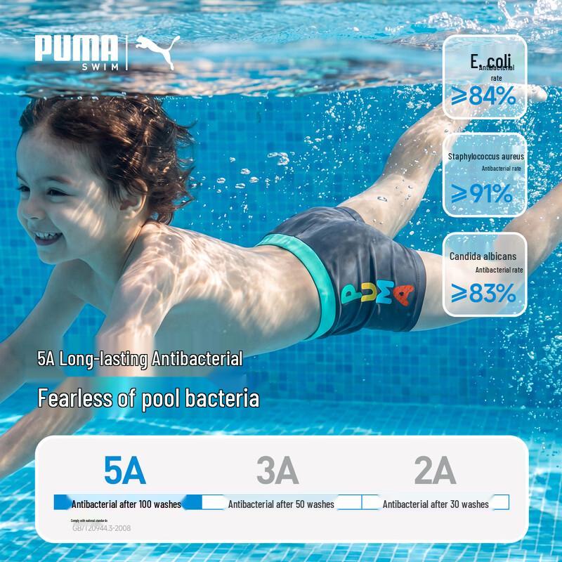 Puma Youth Boys' 5A Antibacterial Swim Trunks