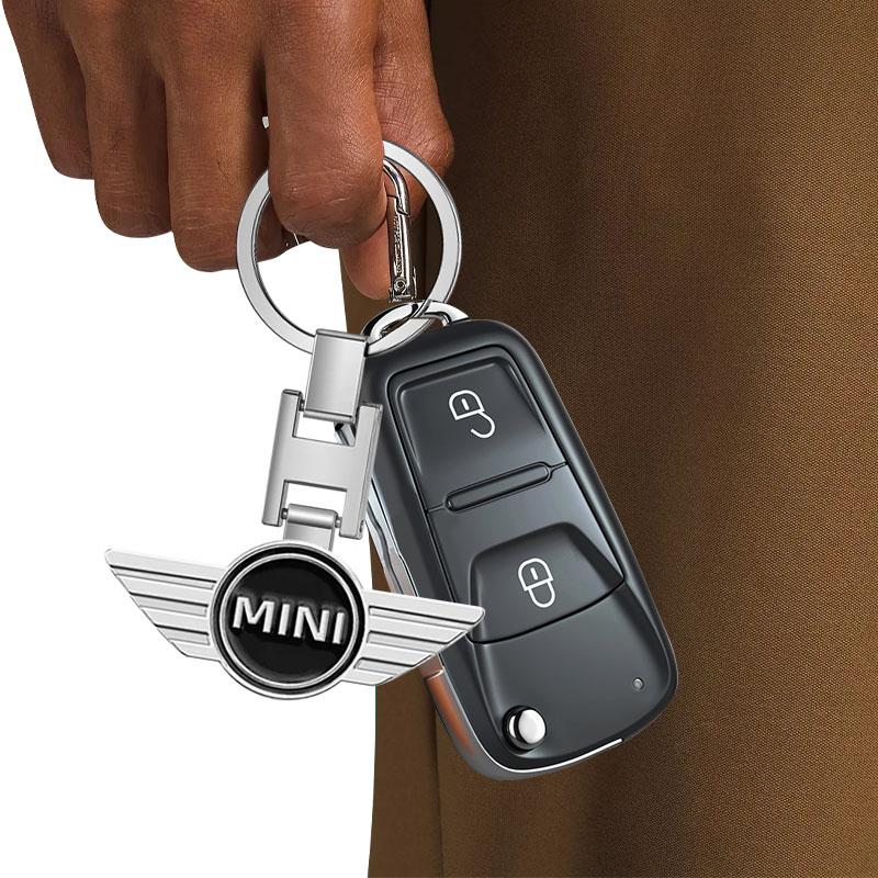1 Stück Auto-Emblem Schlüsselanhänger Schlüsselring Zubehör Für BMW Mini Cooper F54 F55 F56 R56 R60 SONE Roadster Clubman Coupé
