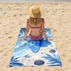 Surfboard Starfish Blue Leaf Print Beach Towel Polyester Soft Quick Dry Large Bath Towel Summer Swimming Pool Surfing Blanket