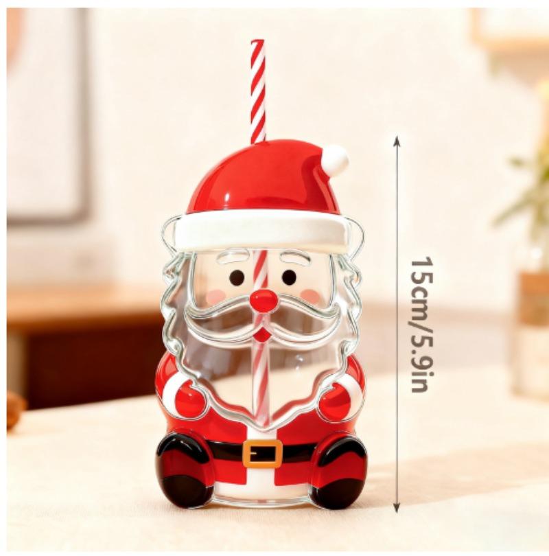 2026 Neu im Angebot Bär Glasbecher mit Strohhalm Kaffeetasse Niedliche Cartoon Kreative Glas Saftbecher Teetasse Trinkgeschirr