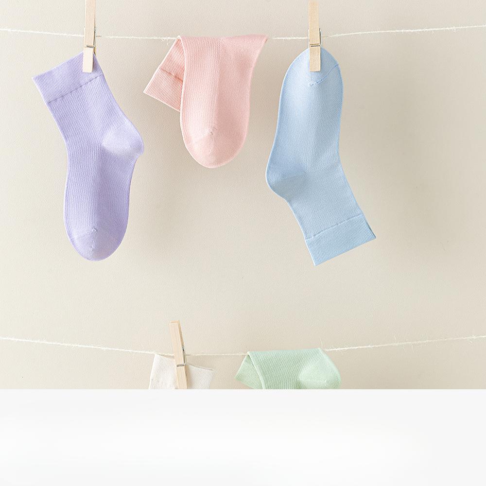 Women's Summer Thin, Cool Modal Ice Socks, Mid-calf Socks, Antibacterial, Deodorizing, Breathable, White, Boneless