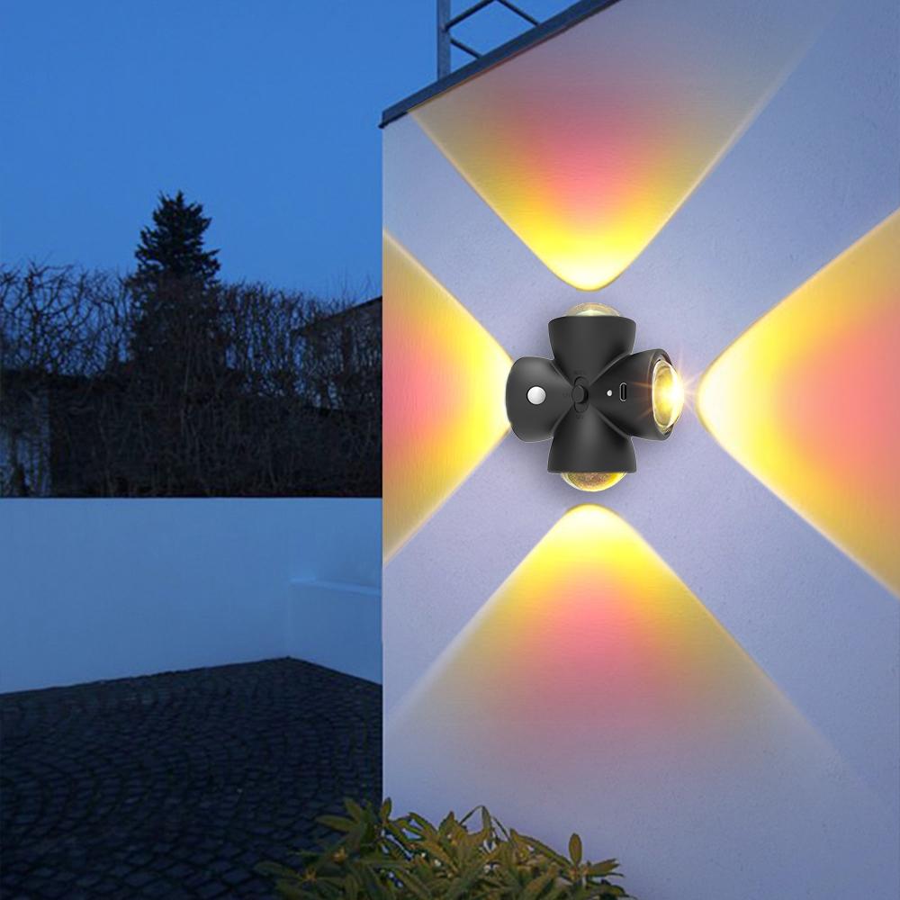 

1/2/4PCS USB Rechargeable LED Night Light with Motion Sensor 3 Modes Smart Sensing Wall Lamp for Bedroom Closet Christmas Decor