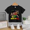 2026 Trendy Dragon Ball Kids TShirt Super Saiyan God Goku Anime Pattern Short Sleeve Soft Breathable Daily Wear for Boys Girls