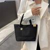 New Solid Color Canvas Tote Bag, Casual Handbag for Women Phe, Watch, Glasses, Lipstick, Car, Medicine, Key, Etc. Daily Items
