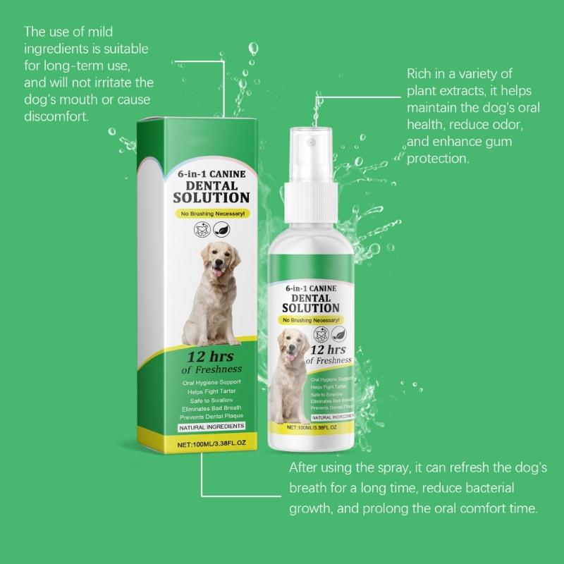 Pet Teeth Cleaning Sprays Easy To Use for Dogs Teeth Care Cleaning Mouth Preventing Bad Breath Tartar Gums Problems