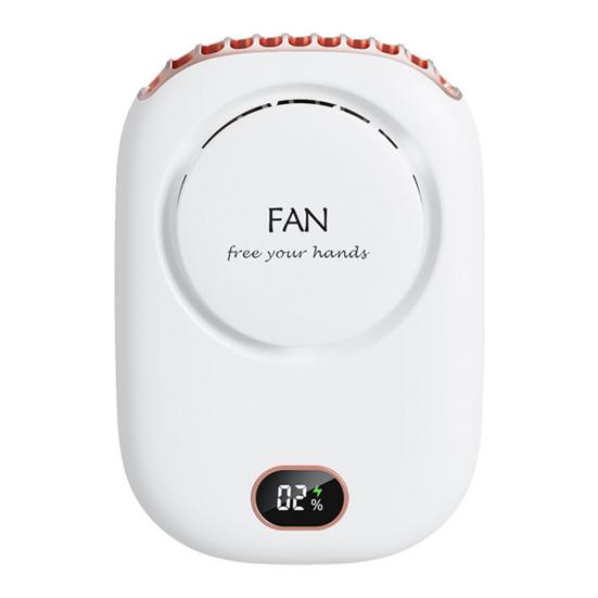 

Портативный подвесной вентилятор с цифровым дисплеем, мощный воздушный поток, низкий уровень шума, USB-зарядка, безлопастной мини-вентилятор охлаждения белый