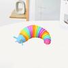 Colorful Caterpillar Fidget Toy Funny Bendable Cute Portable Stress Relief Decompression Kids Adults Slug Sensory Toy Birthday Gift