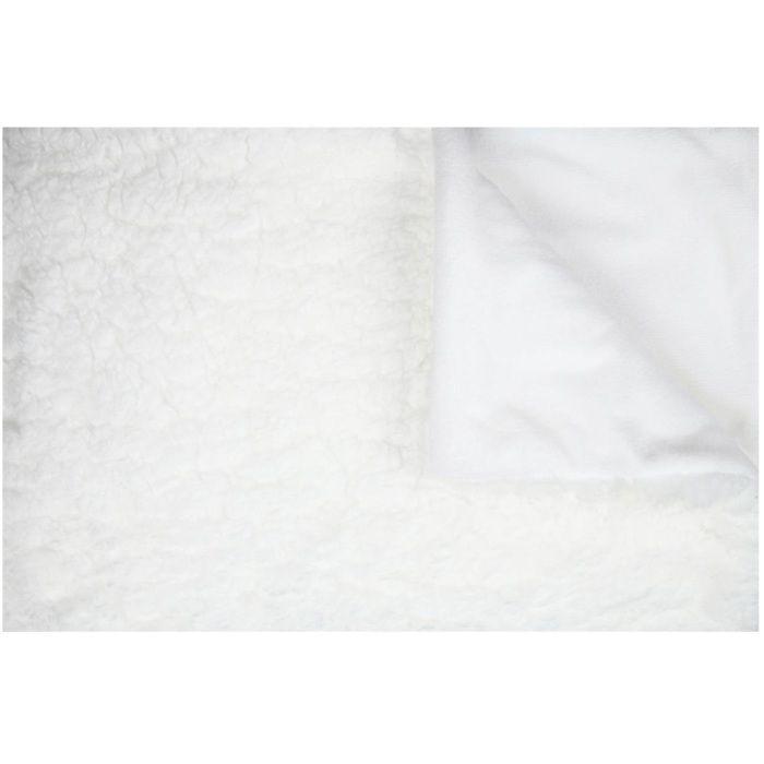 Plaid - Collection Dude - 130 x 150 cm - 100 % polyester - Blanc élégant