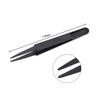 8 Styles Black Carbon Fiber Plastic Tweezers Kit for Nail Art DIY Picking Needle Nose Pointed Curved Flat Tip Tweezers