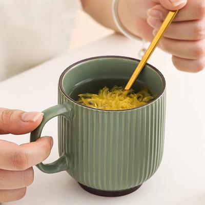 Tazza semplice e di grande capacità, tazza in ceramica per uso domestico, tazza da caffè per ufficio, tazza di farina d'avena, tazza per la colazione