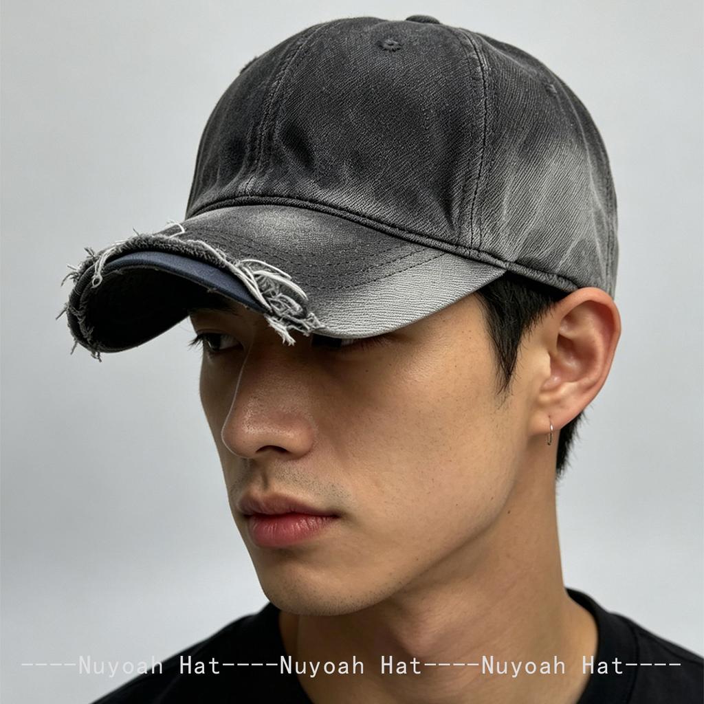Broken Style Rivet Gradient Color Baseball Hats Sunshade Personal New Men Women Versatile Retro Ins Fashion Peaked Caps Street