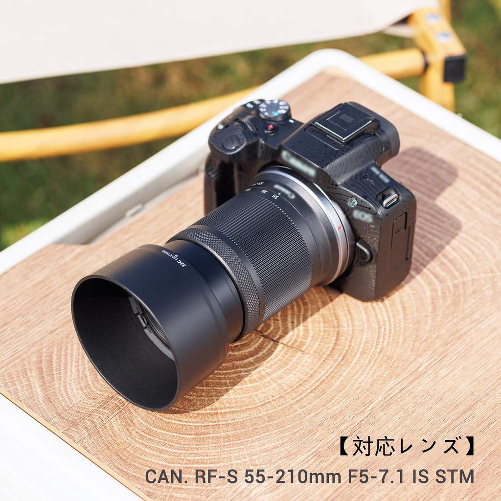 JJC Reversible Lens Hood for Canon Compatible IS STM Compatible with Canon EOS R50 Telephoto Zoom Lens ET-60B ET-60B RF-S 55-210mm F5-7.1 Lens,