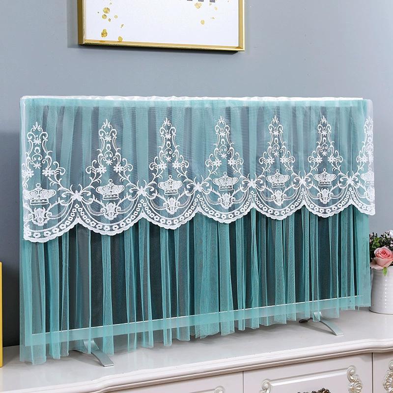 1 Peça Tela de TV Monitor 32/40-42 polegadas Televisão LCD Protetor Elegante Capa Protetora Decoração de Casa Bordado de Renda Universal