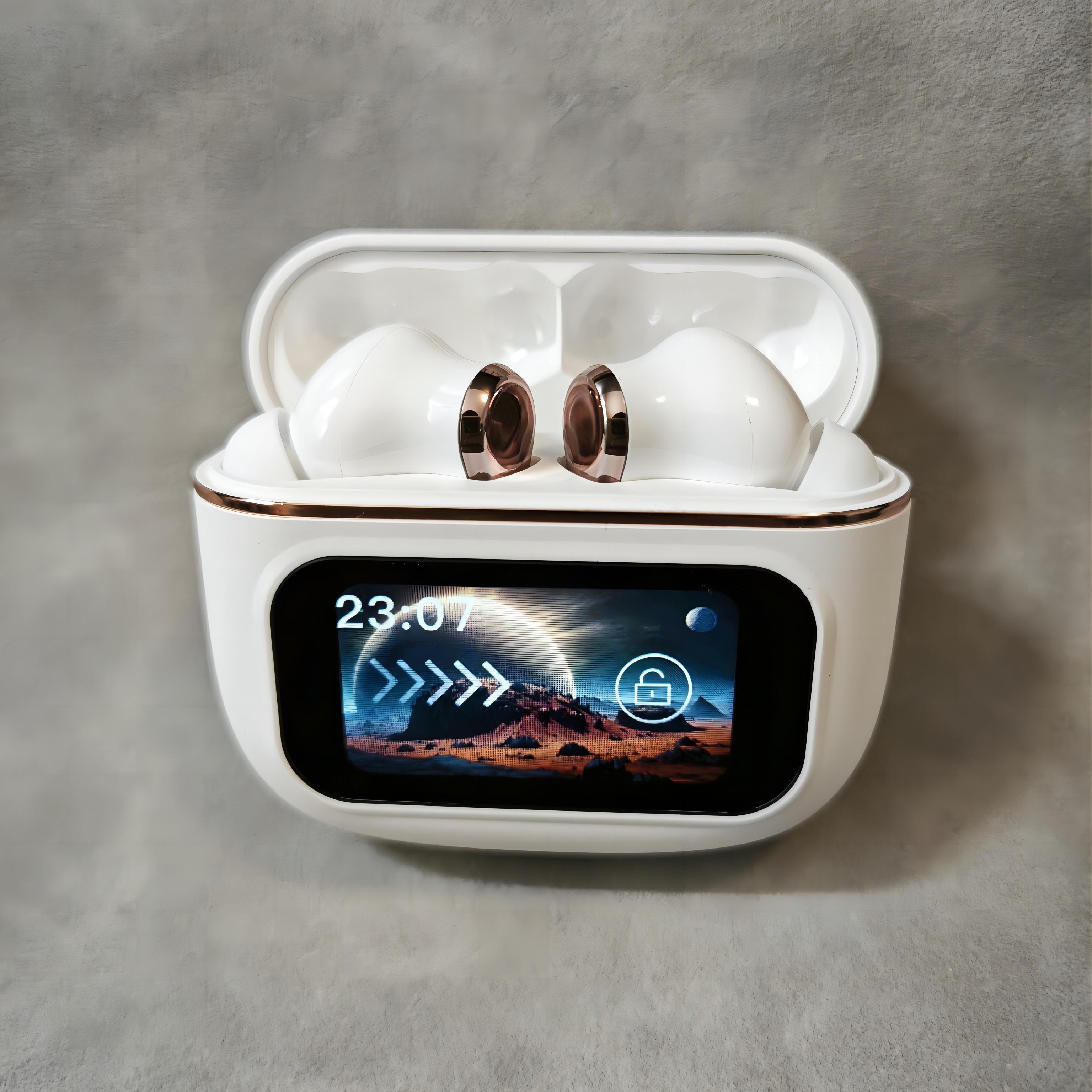 

Сенсорный экран ANC Активное шумоподавление Беспроводные наушники TWS Наушники Стерео Космическое аудио HIFI Наушники белый