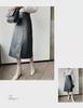 PU Leather A-Line Skirt: Autumn/Winter 2025, Slimming Mid-Length with Slit, Versatile Korean Style for Women
