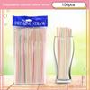 Disposable Elbow Material Straws Juice Drink Milk Tea Straws Random Color