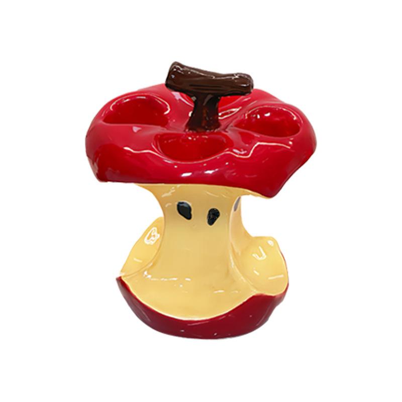 

Ins Apple Toothbrush Holder Makeup Brush Storage Rack Ceramic Toothbrush Stand Household Bathroom Bathroom Accessories