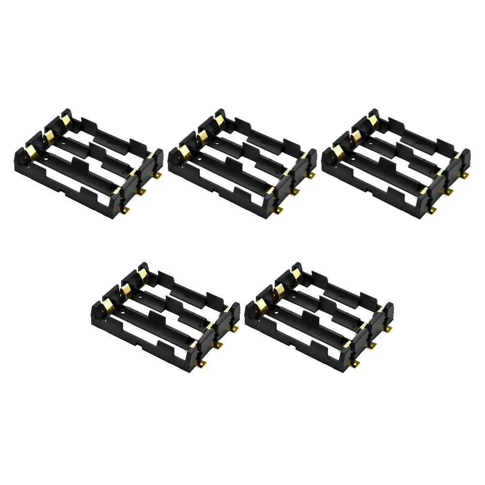1-5 Stück 18650 SMT Batteriehalter 18650 SMD Batteriebox mit Bronzestiften Wiederaufladbarer Batteriehalter Clip Aufbewahrungskoffer Powerbank