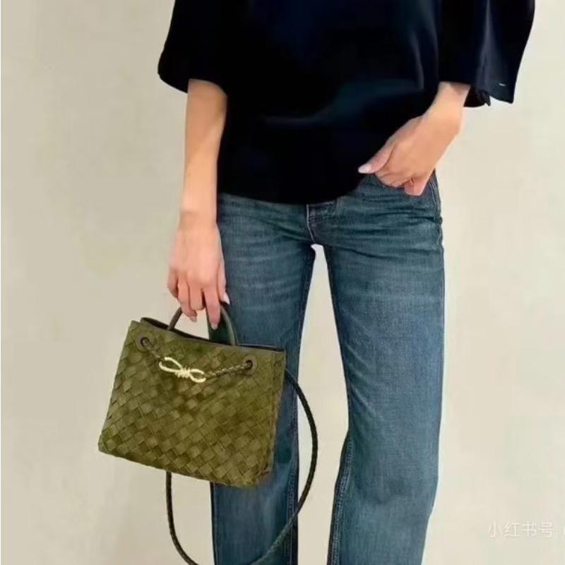 Suede Woven Bag, Hand Bag, Women's Bow Metal Buckle, Large Capacity Commuter Shoulder Messenger Tote Bag