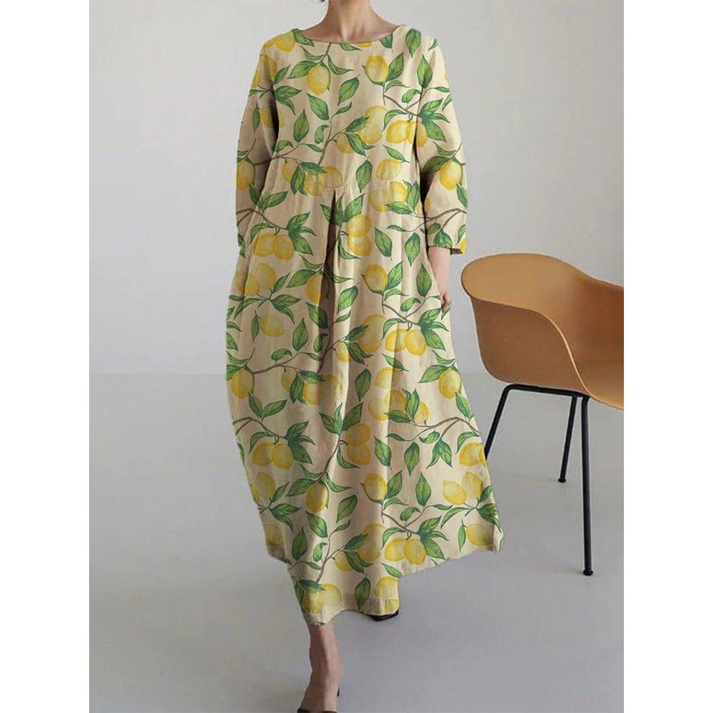 Dámské dlouhé šaty Jarní Podzimní Letní sukně Módní Ležérní Dámské Šaty s velkým lemem Velká velikost S-5XL Dlouhé šaty